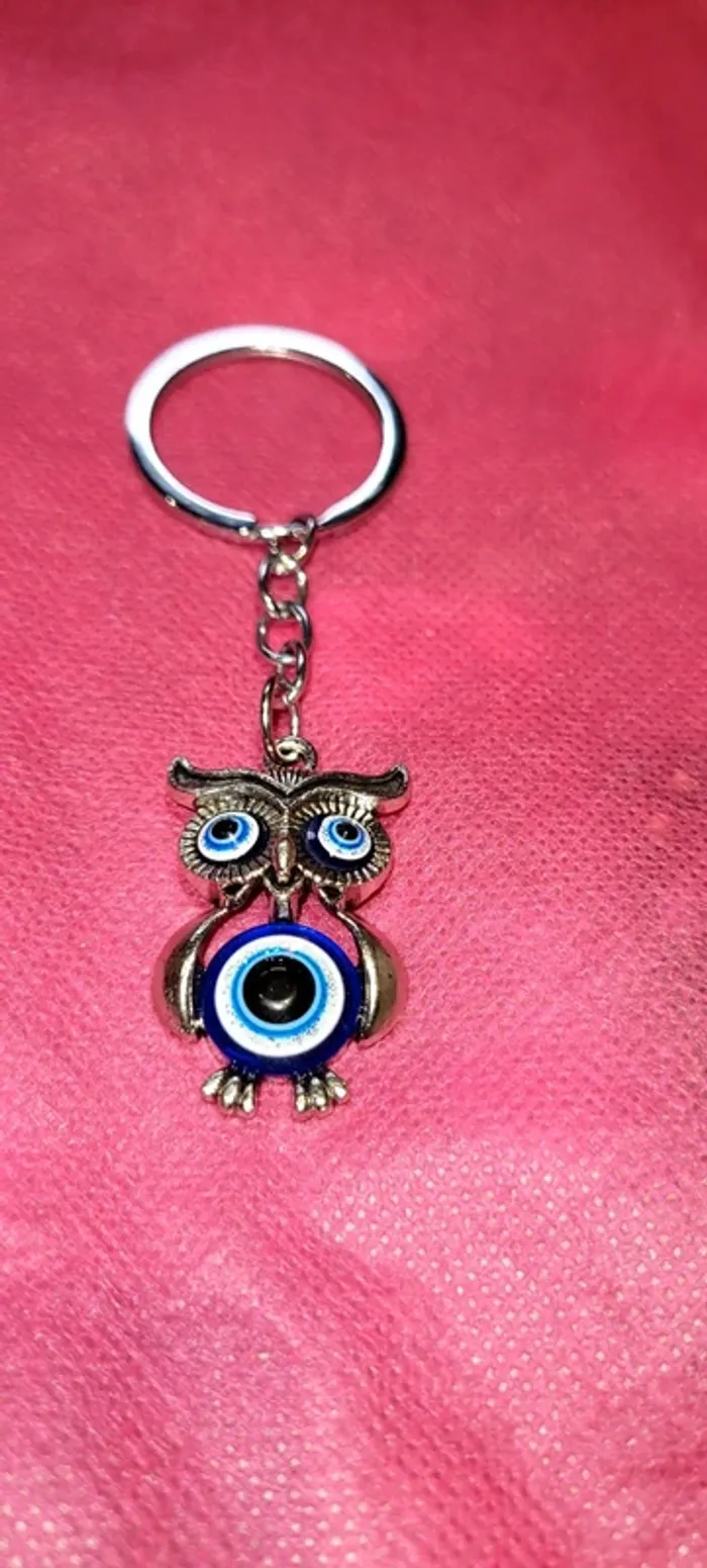 Porte-clés hibou porte-bonheur - photo numéro 3
