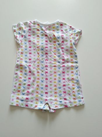 combinaison coton été combishort fille 9 mois Tex