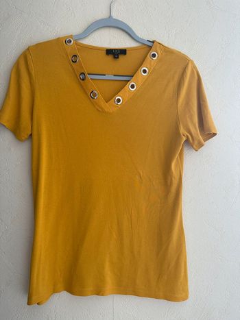 T-shirt moutarde femme taille M marque Maison 123