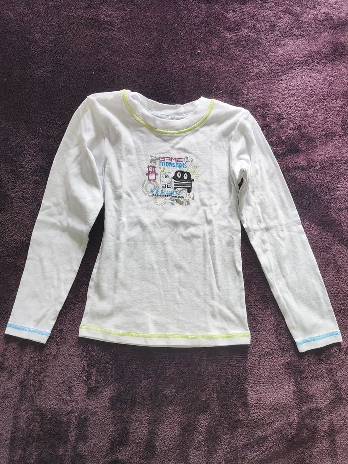 Sous pull blanc monstres In Extenso 8 ans
