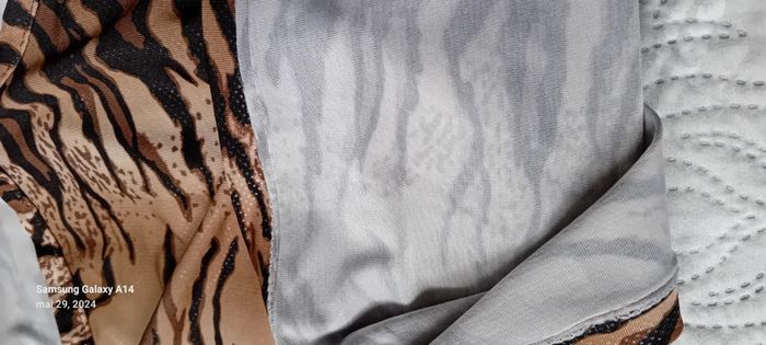 Haut fines bretelles motif zébré marron femme S - photo numéro 12