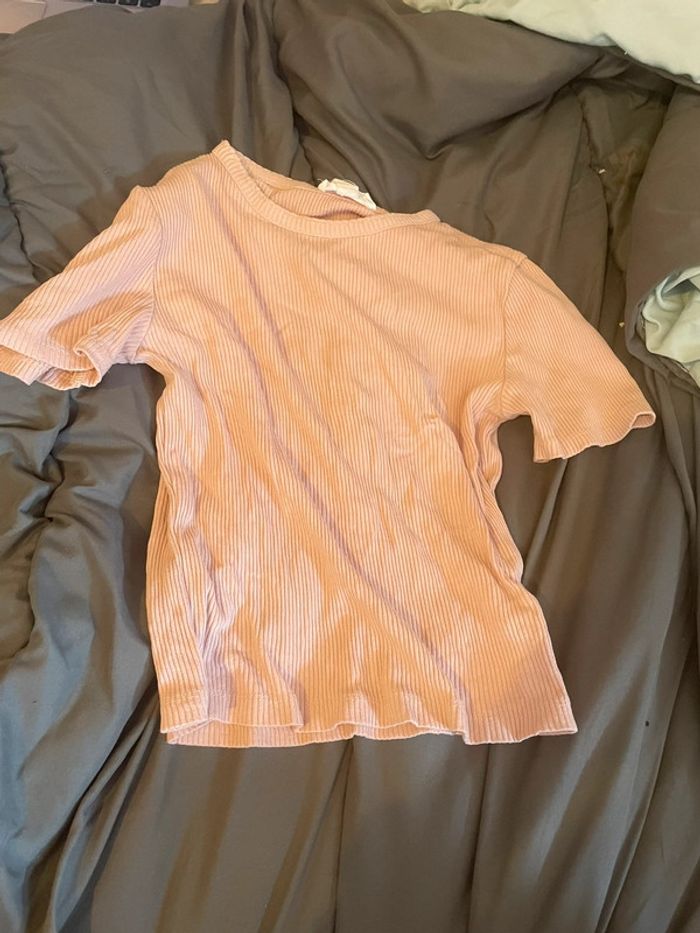 Top côtelé rose pâle Jennyfer – basique tendance