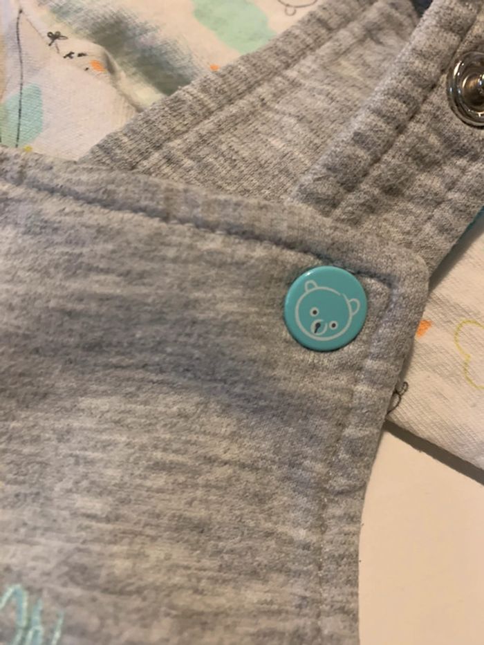 Lot de deux ensemble salopette - taille 3 mois - photo numéro 6