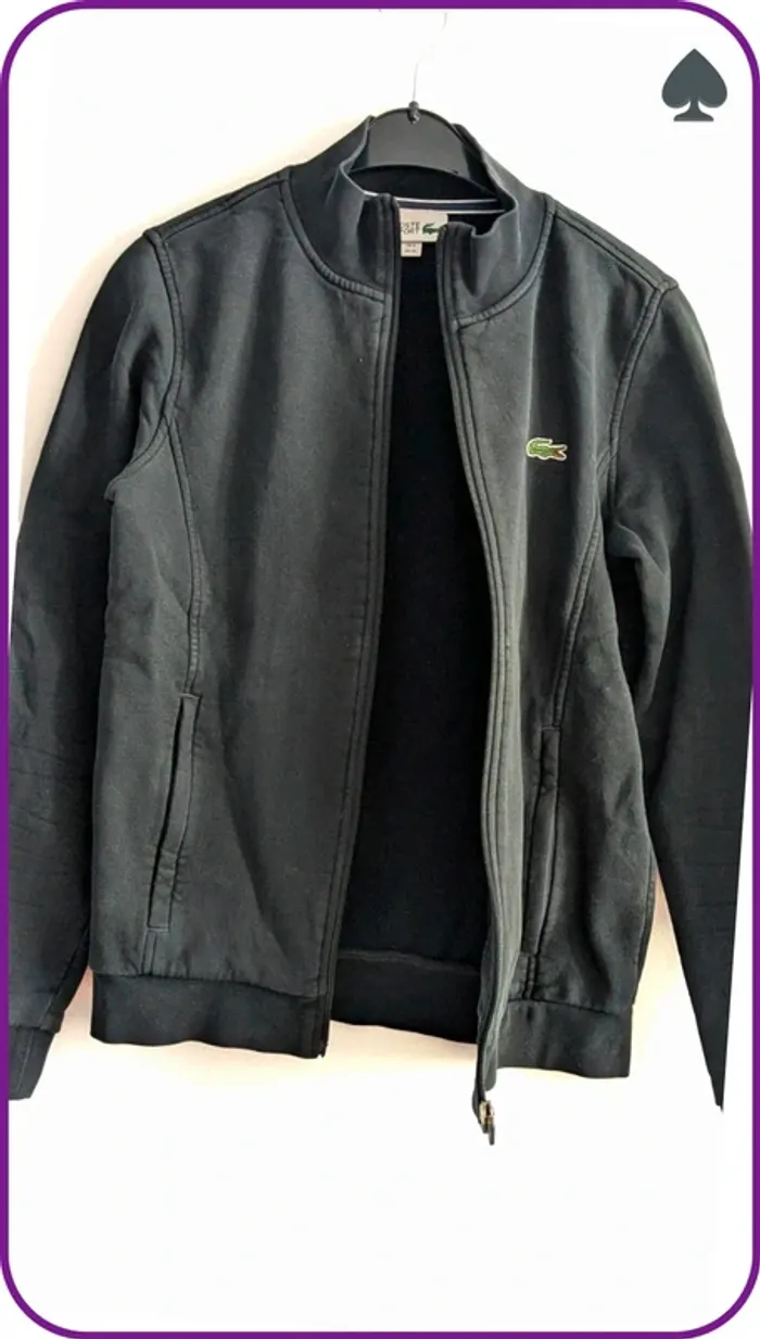 Sweat zippé homme Lacoste XS - photo numéro 4