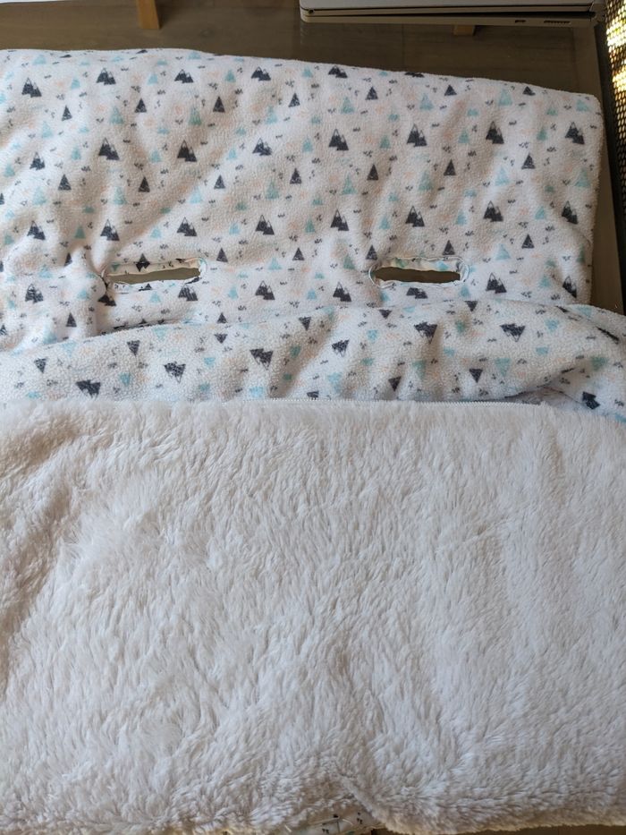 Nid d'ange blanc pour pour poussette et cosy