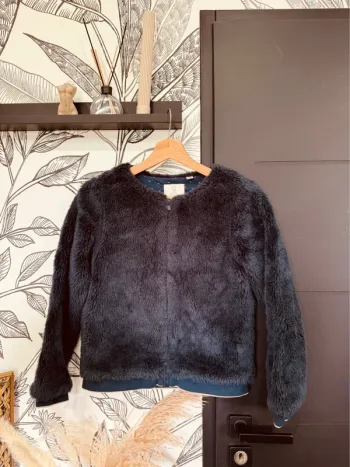 Taille 12 ans manteau veste piloupilou fille Okaidi grise et or 🌷