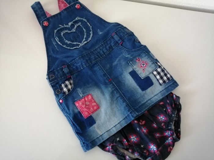 Robe en jean et bloomer 9 mois - photo numéro 8