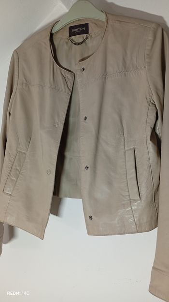 Blouson cuir agneau 40, Burton of London beige