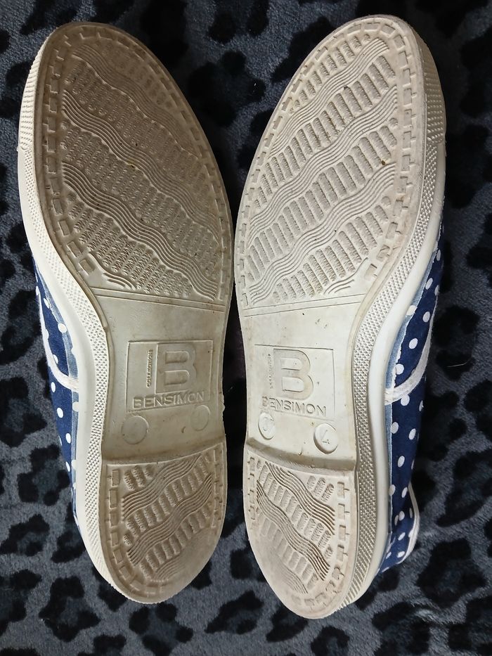 Tennis Bensimon B79 à pois blancs 37 - photo numéro 6