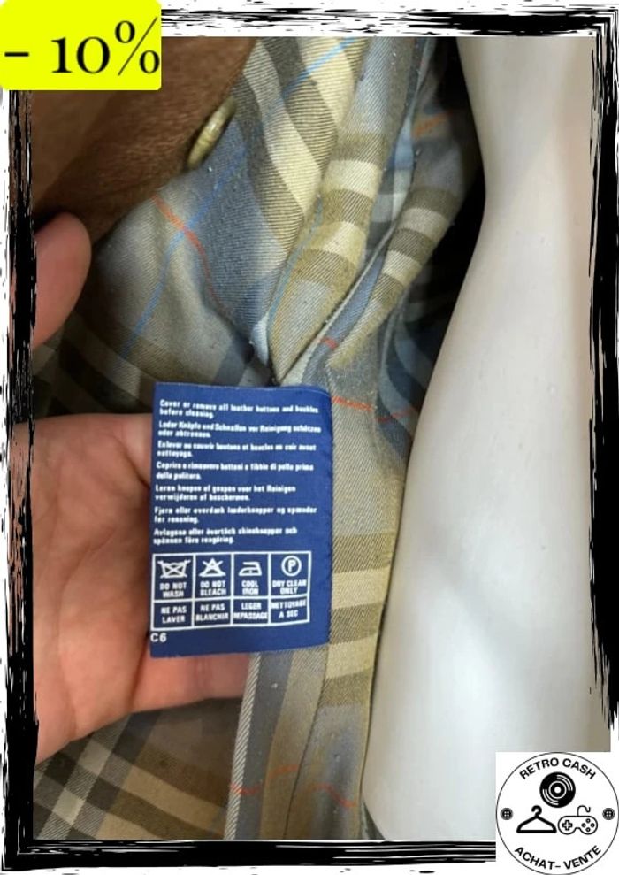 Trench Burberrys’ en super état Taille 12 UK Coat Vintage - photo numéro 9