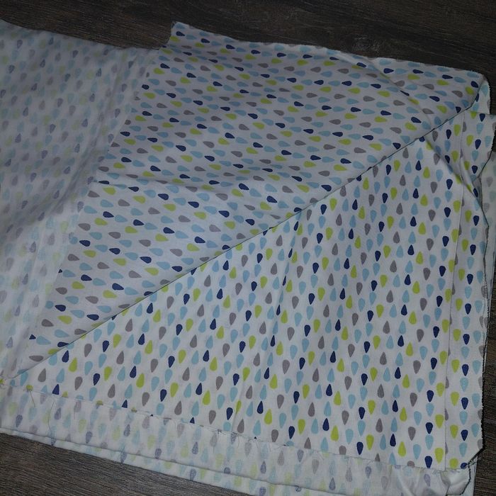 Buttinette- Coupon de coton gouttes bleu vert - photo numéro 2