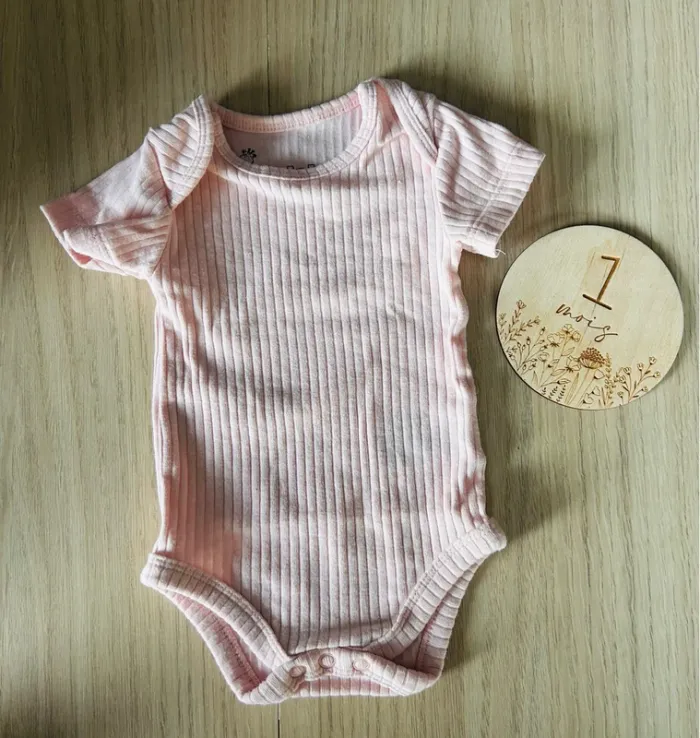 Lot de 2 bodys manches courtes bébé filles - photo numéro 2