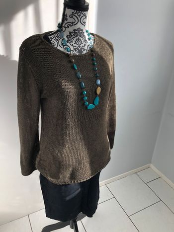 Pull maille kaki 38/40 3 suisses