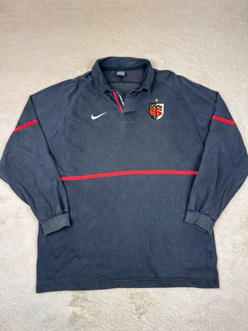 Maillot manches longues de rugby Nike Vintage Stade Toulousain 90/2000 Noir Taille XL