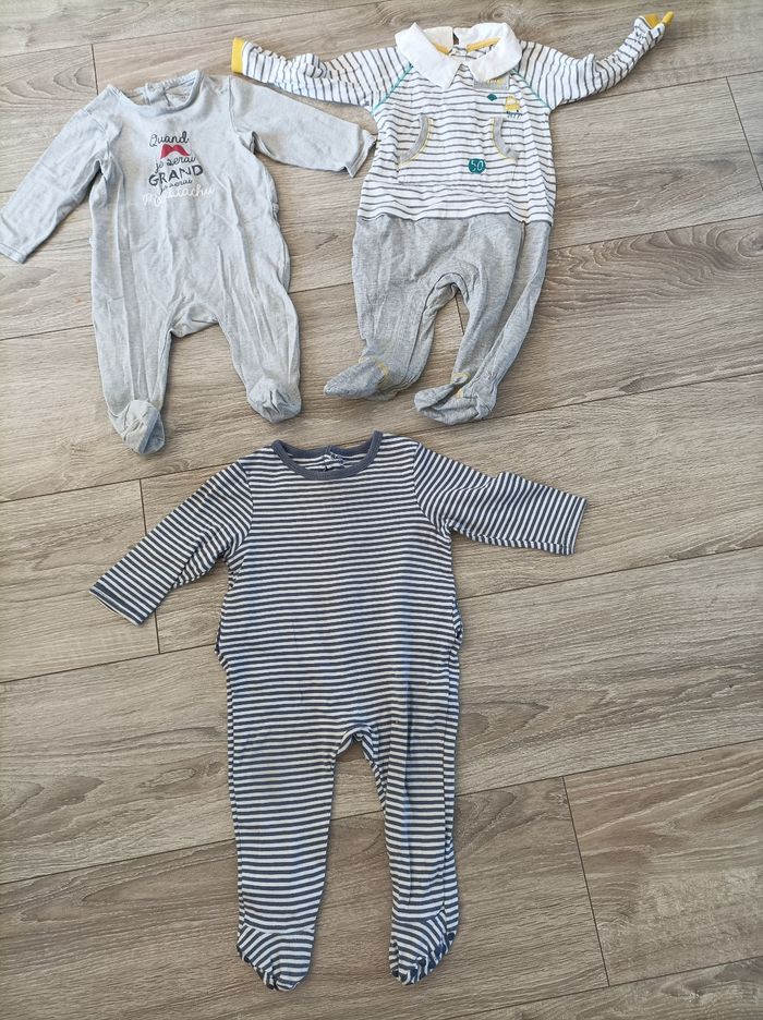 Lot 3 pyjamas coton 1 an