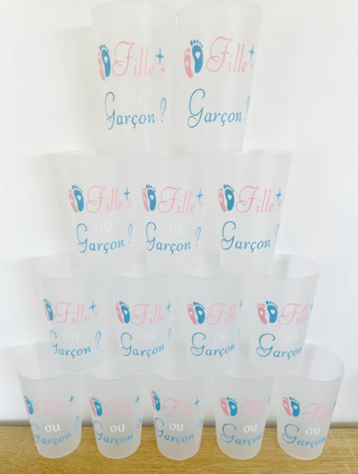 Gobelet personnalisé babyshower SANS date et prénoms - photo numéro 2