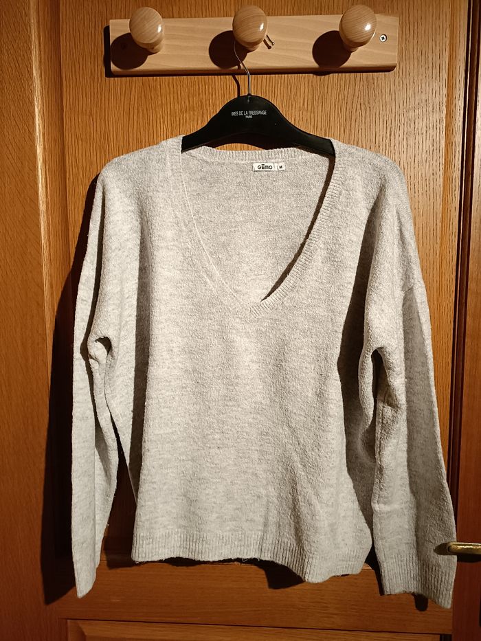 Pull gris clair