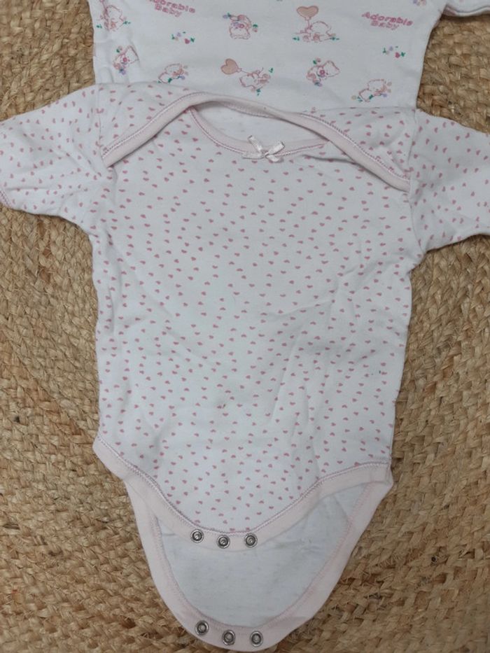 Lot de 2 bodies manches courtes 6/9 mois - photo numéro 3
