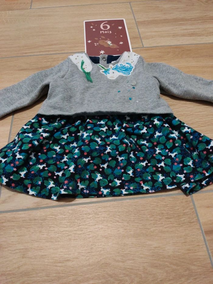 Robe catimini 6 mois licorne - photo numéro 3