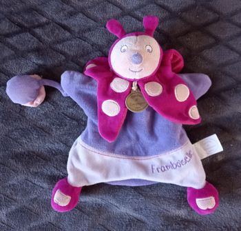 Doudou peluche papillon rose d activités- Influx