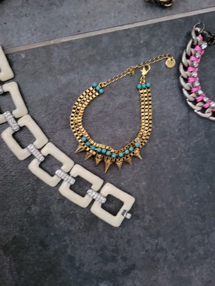 Lot de bracelets pour femme clou acier vintage - photo numéro 3