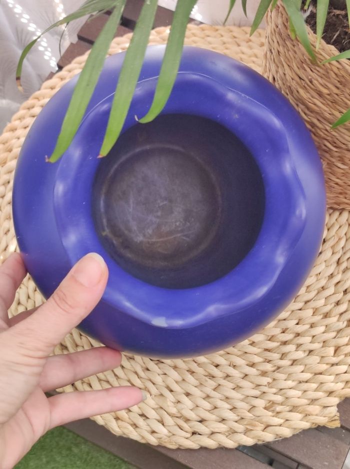 Vase bleu céramique - photo numéro 4