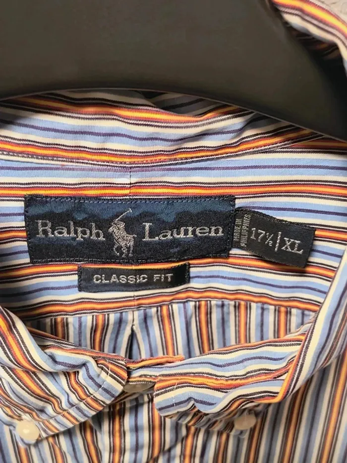 Chemise Ralph Lauren Classic Fit rayée multicolore – XL – Style Vintage Y2K - photo numéro 4