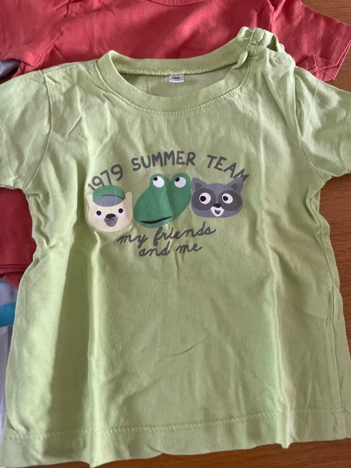 Lot 8 t-shirt 12 mois - photo numéro 9