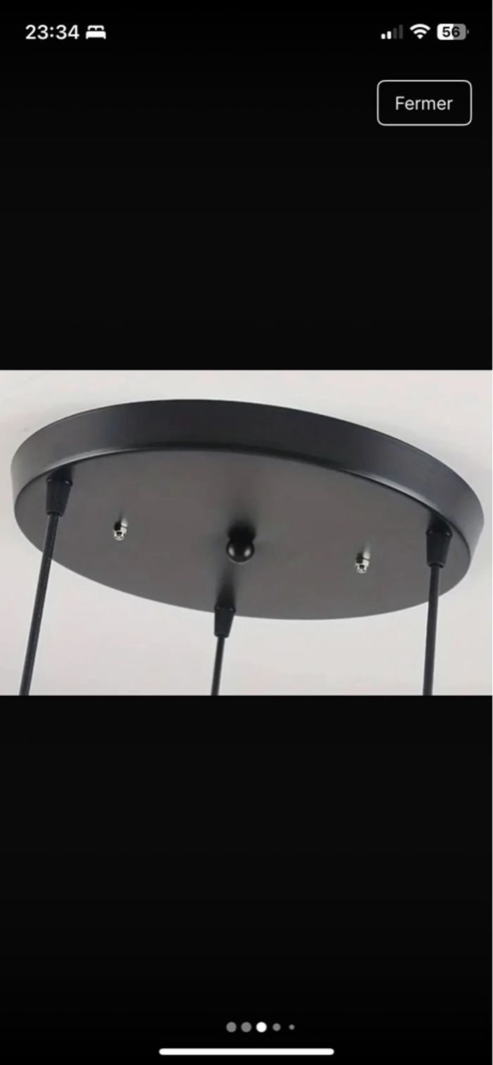 Lustre fer style industriel - photo numéro 3