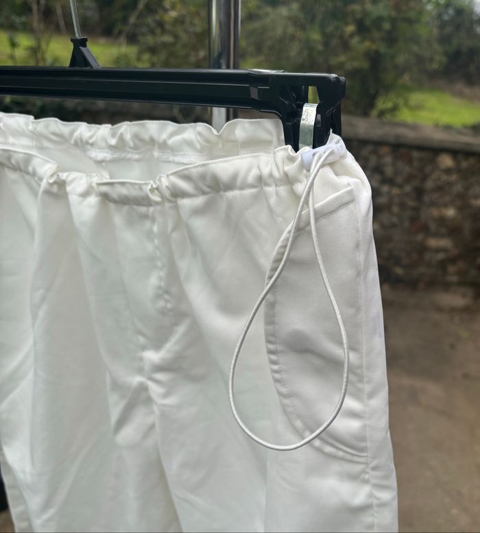 👖 Pantalon parachute cargo blanc à cordons – T36 (S) – Fashion Sexy Lounge - photo numéro 2