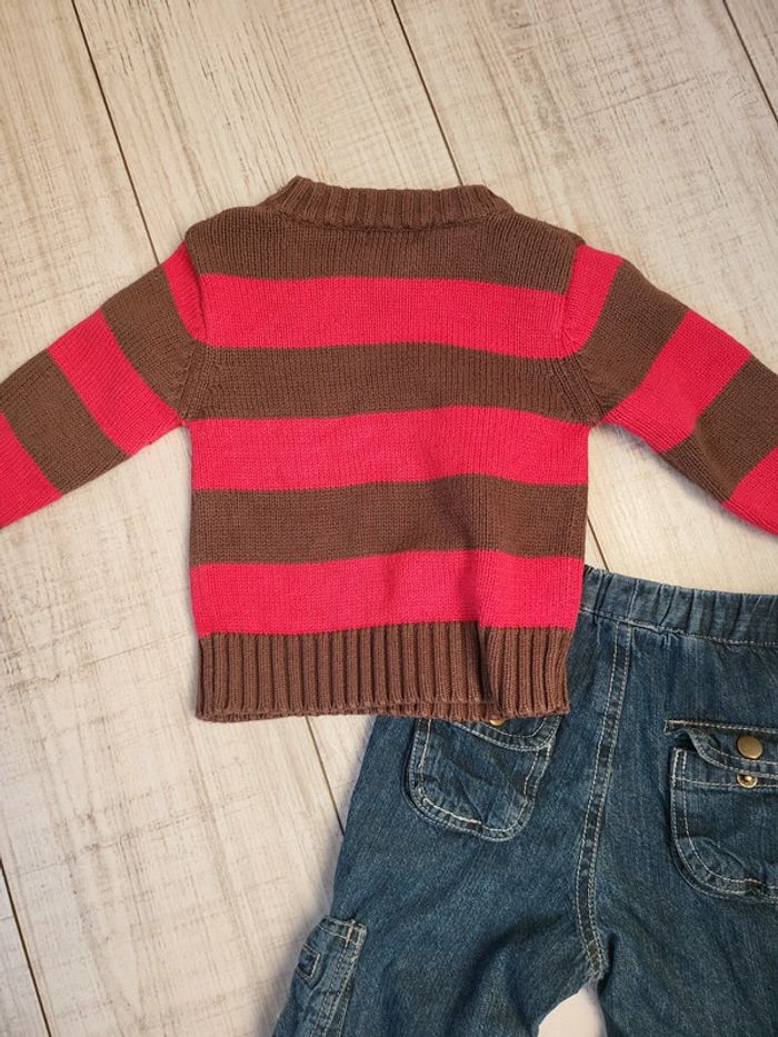 Ensemble pull pantalon bébé garçon 9 mois tout simplement très bon état - photo numéro 7