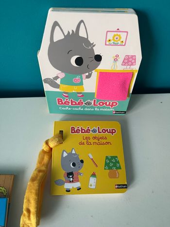 2 livres bébé Nathan bébé loup neuf
