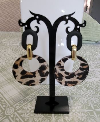 boucles d'oreilles cercle leopard