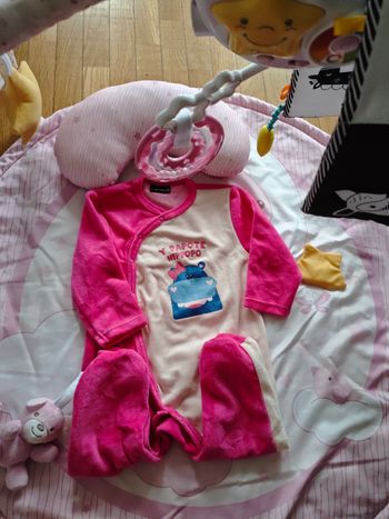 Pyjama NEUF Influx "Hippopo" – 12 mois – Velours