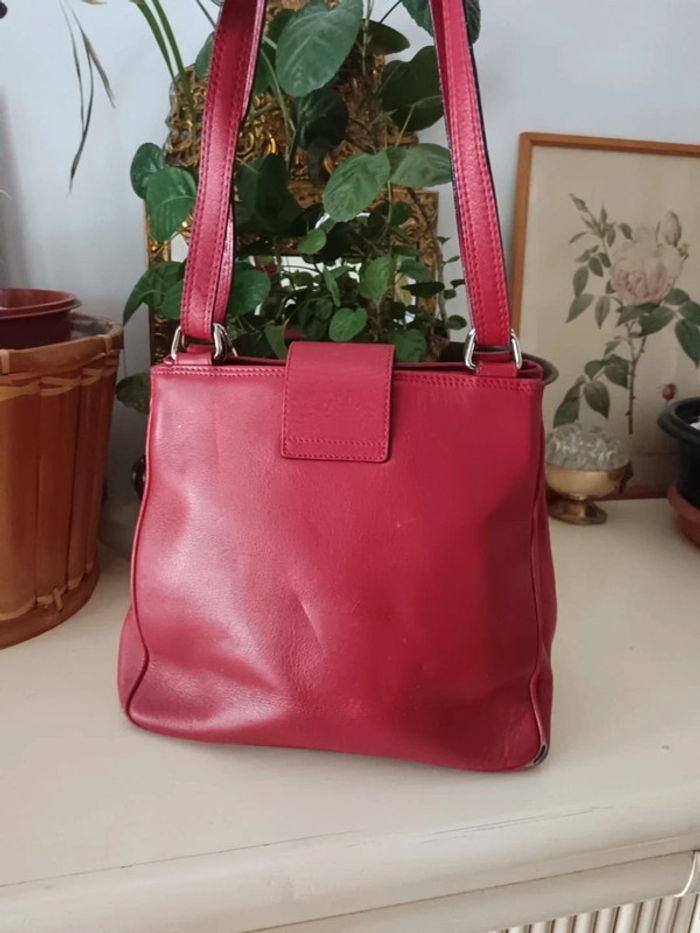 Sac Lancel cuir rouge vintage - photo numéro 7