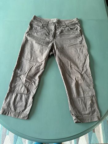 Pantacourt gris Fleur de Sel taille 40