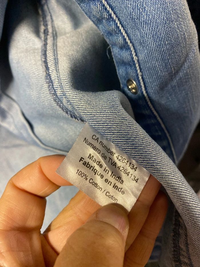 Chemise Cintrée En Jean Avec Crochet Taille 36 - photo numéro 13