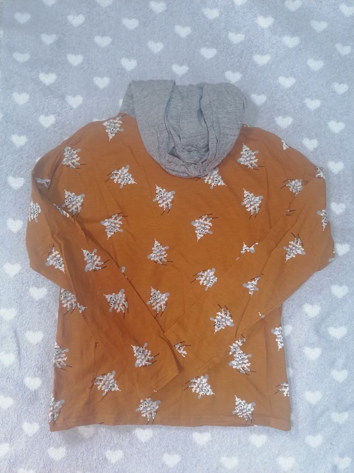 T-shirt manches longues à capuche garçon 12 ans - photo numéro 6