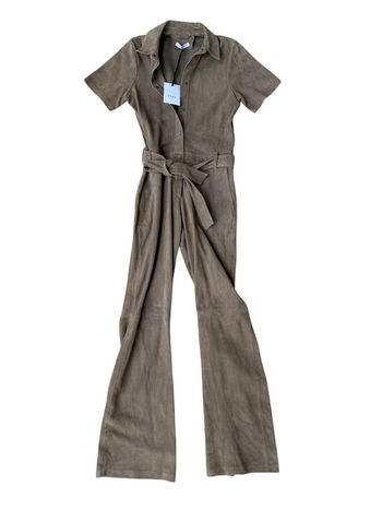 Combinaison Camelia en cuir beige Zapa taille 38 neuve avec étiquette