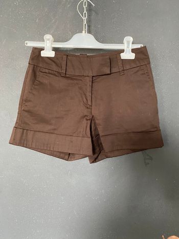 Short satiné marron