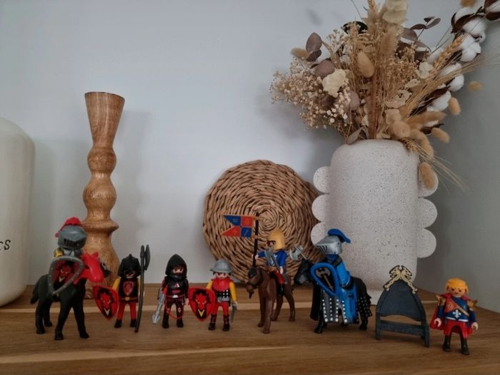 Lot de chevaliers 
+ accessoires 
Playmobil 
Très bon état