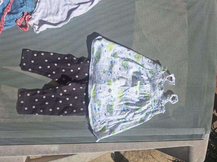 Ensemble legging haut fleuri été