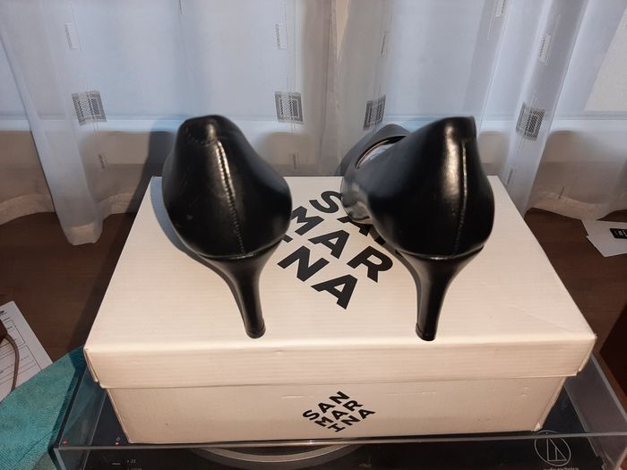 Escarpin Maidie noir en cuir taille 38 - photo numéro 3