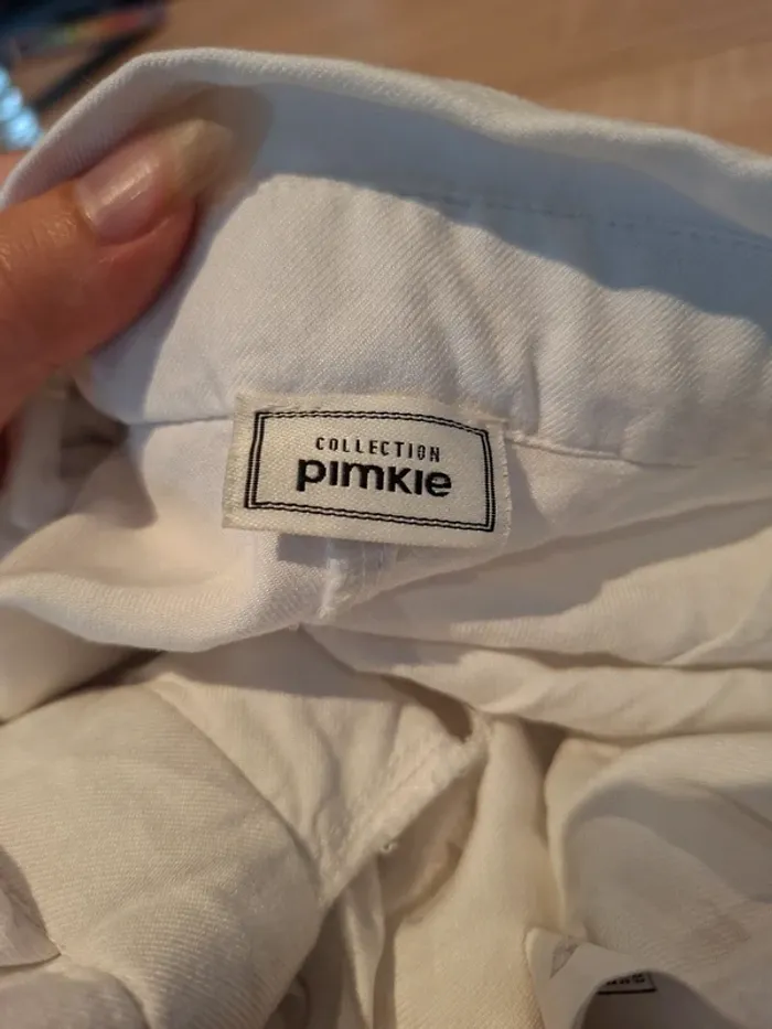Short blanc tissu - photo numéro 4