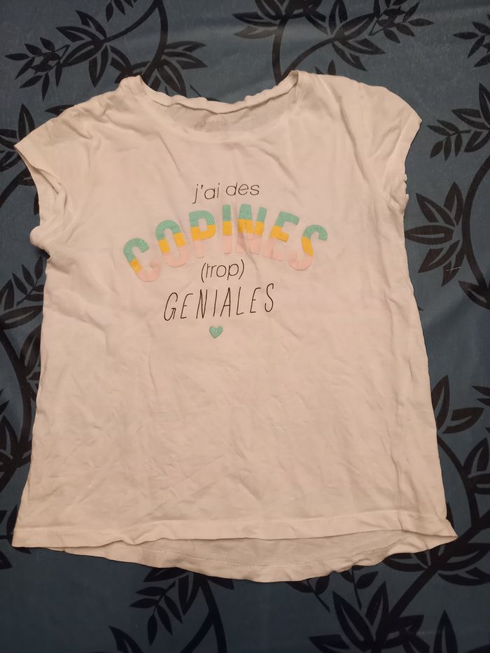 Tee shirt blanc fille 10 ans