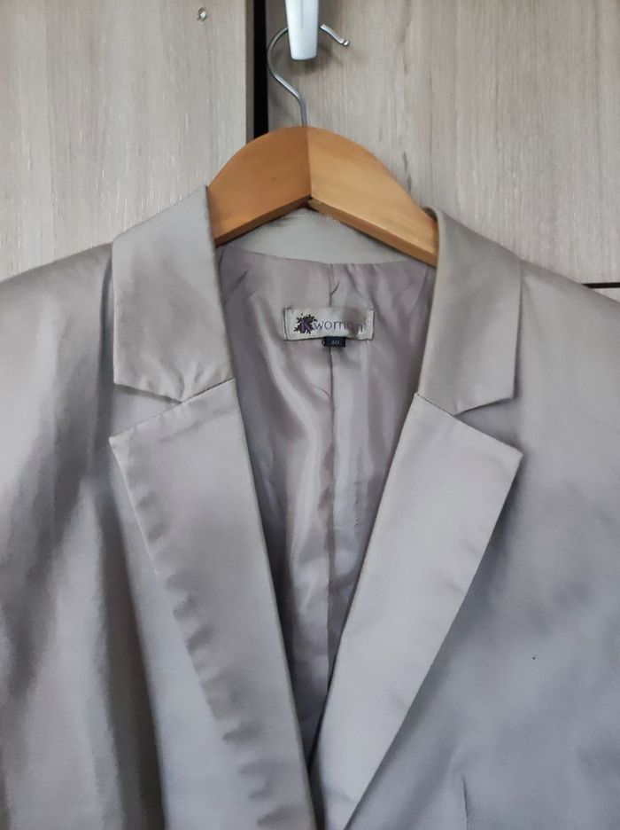 Veste blazer beige irisé 40 Kiabi - photo numéro 5