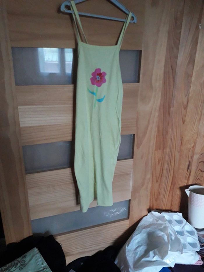 Robe bretelles vert baudet