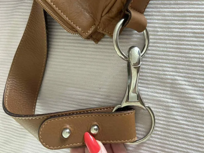 Sac bandoulière cuir camel Salamander – bon état - photo numéro 8
