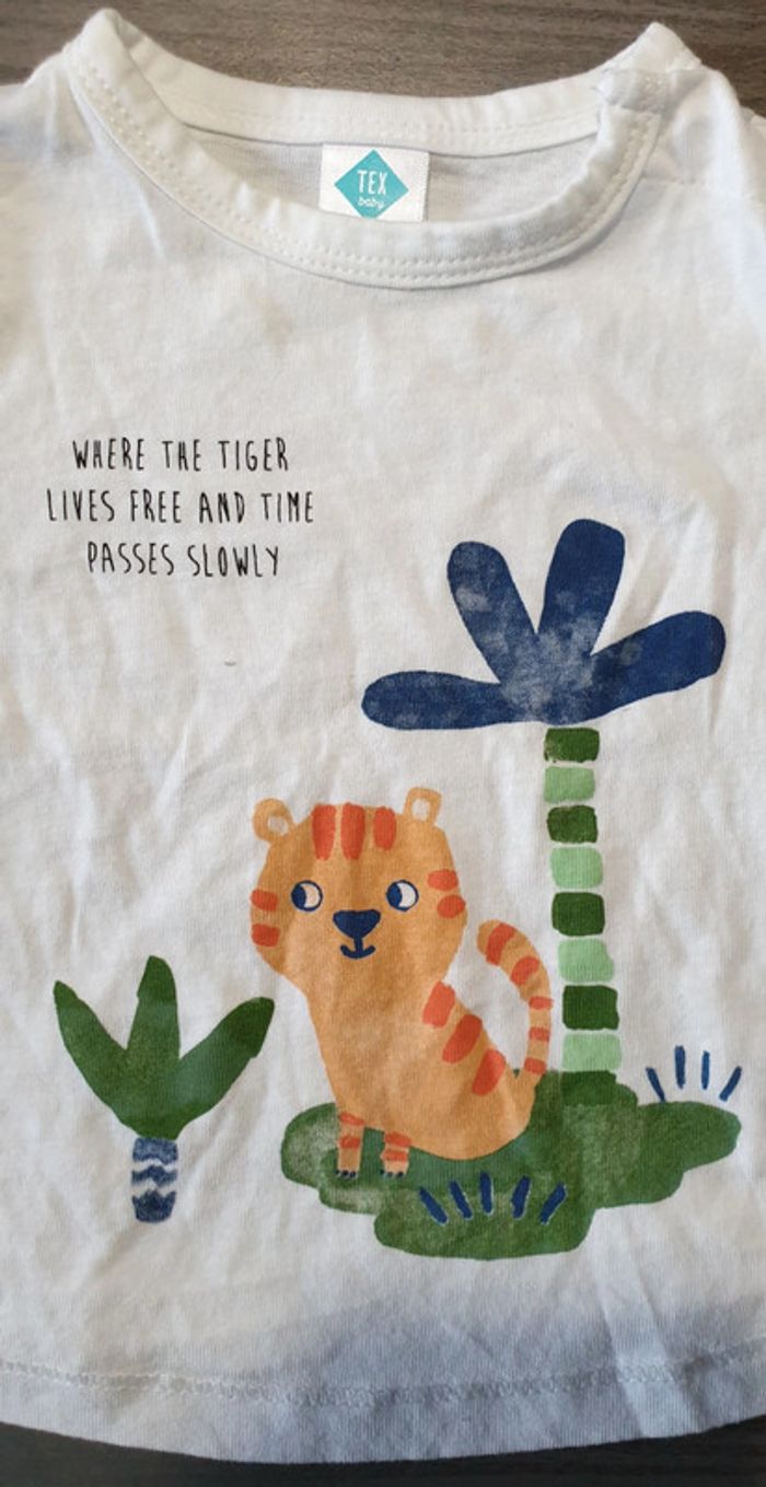 2 tee shirts manche longue 3 mois - photo numéro 5