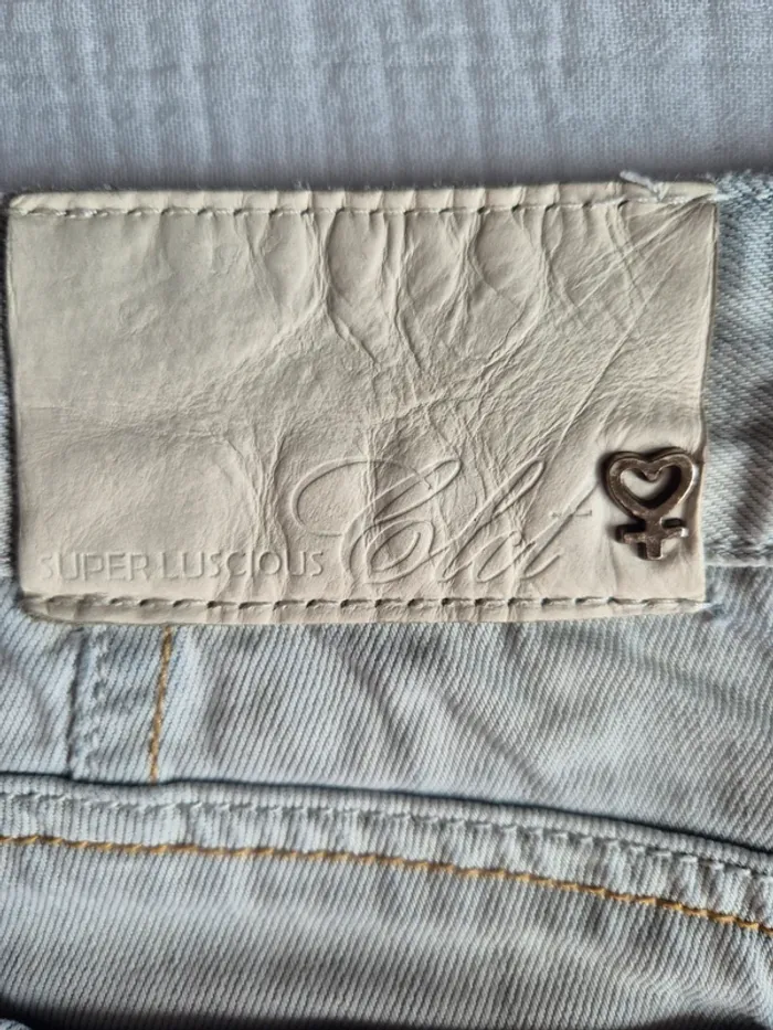 Short en jean avec empiècement tissu Coolcat taille L - photo numéro 9